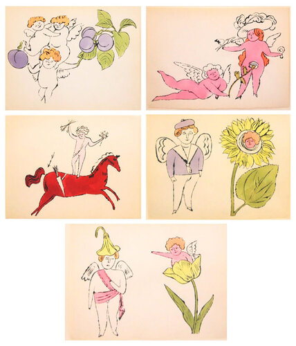 Five Works from (In the Bottom of My Garden) di Andy Warhol, Stampa in vendita su Singulart