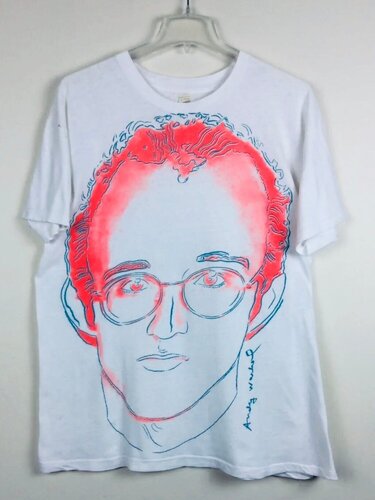 Keith Haring, Screen-Print T-Shirt, with POP Shop Advert/Order Form & Bag di Andy Warhol, Stampa in vendita su Singulart