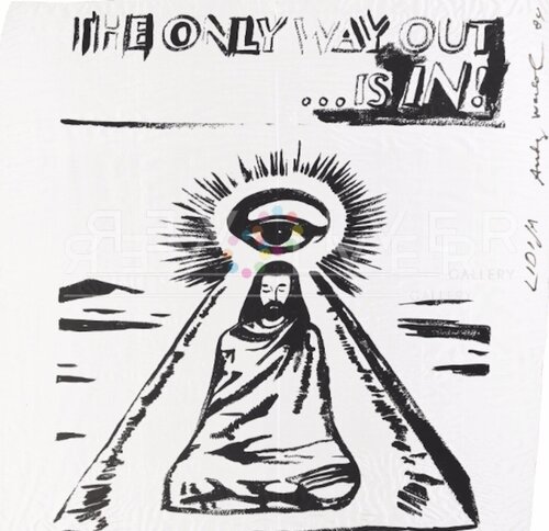 The Only Way Out Is In (FS IIIA.55) (Silk Scarf) di Andy Warhol, Stampa in vendita su Singulart