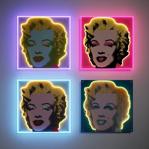Marilyn Deluxe LED Neon Sign (set of 4) di Andy Warhol, Altri media in vendita su Singulart