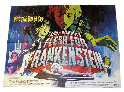 Andy Warhol's FLESH for FRANKENSTEIN, 1974, British Quad Movie Poster, First Edition di Andy Warhol, Stampa in vendita su Singulart