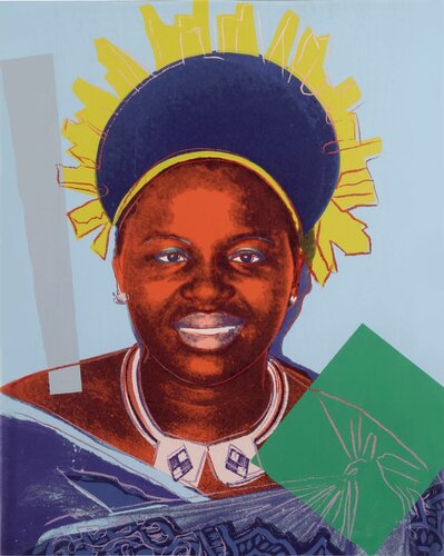 Queen Ntombi Twala of Swaziland' Color Screenprint di Andy Warhol, Stampa in vendita su Singulart