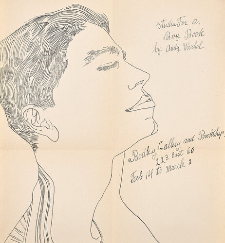 Andy Warhol Studies for a Boy Book (1950s Warhol illustrated announcement) van Andy Warhol, Afdruk te koop op Singulart