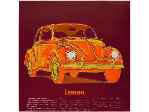 Volkswagen Trial Proof (Lemon) (F&S II.358) van Andy Warhol, Afdruk te koop op Singulart