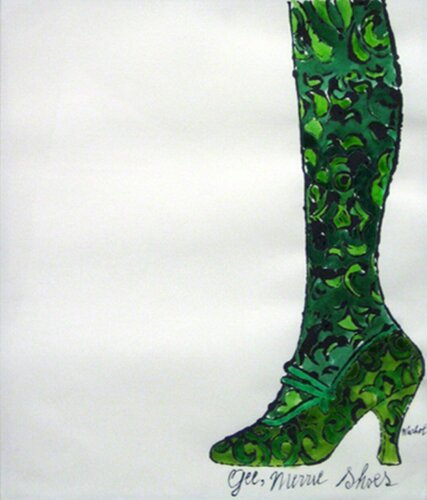 Gee, Merrie Shoes (Green) van Andy Warhol, Werk op papier te koop op Singulart