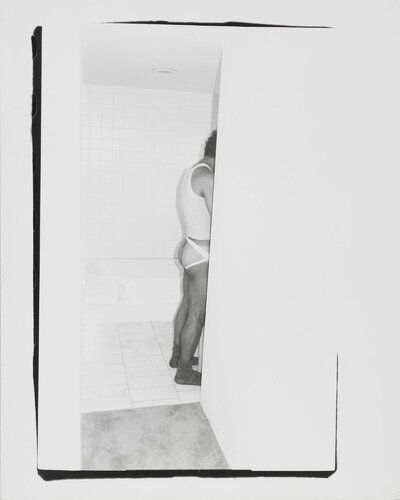 Gelatin silver print of Victor Hugo in Bathroom by Andy Warhol di Andy Warhol, Fotografia in vendita su Singulart