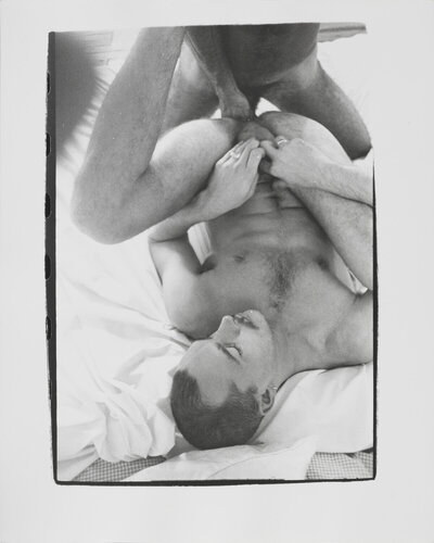 Gelatin silver print of Victor Hugo and Male Model by Andy Warhol di Andy Warhol, Fotografia in vendita su Singulart