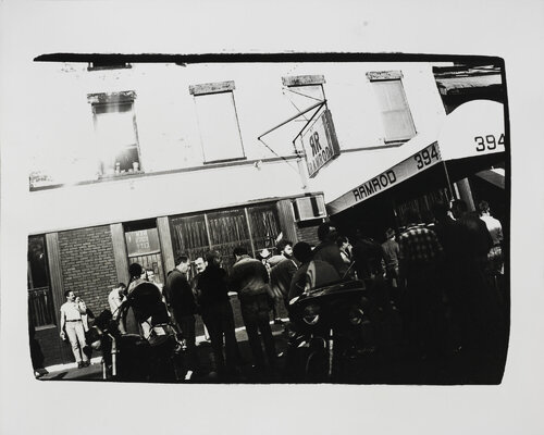 Gelatin silver print of People on the Street at Ramrod Bar in NYC by Andy Warhol van Andy Warhol, Fotografie te koop op Singulart