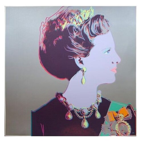 Reigning Queens - Queen Margrethe II of Denmark (Unique) van Andy Warhol, Afdruk te koop op Singulart