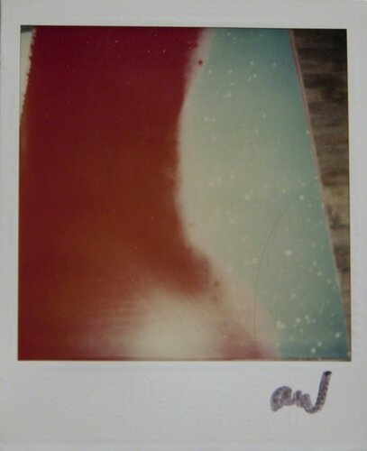 Polaroid Photograph of Shadow Painting Detail (Abstract Red and Blue) par Andy Warhol, Photographie en vente sur Singulart
