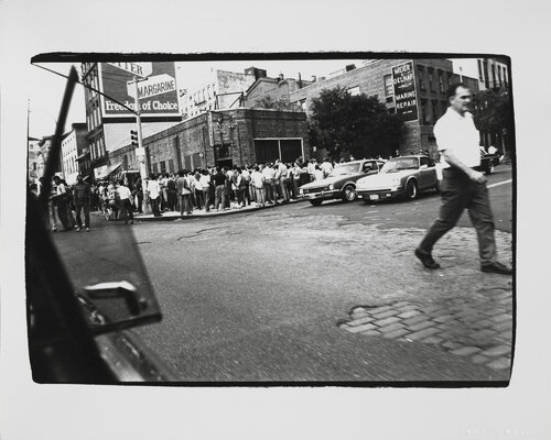 Gelatin silver print of People on the Street at Ramrod Bar in NYC by Andy Warhol van Andy Warhol, Fotografie te koop op Singulart