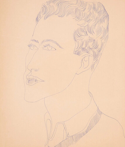 Portrait of a Young Man (Carlo) van Andy Warhol, Werk op papier te koop op Singulart