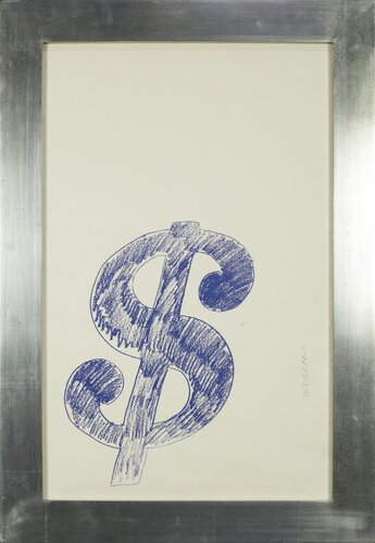 $ Sign (Blue) - 1982 van Andy Warhol, Werk op papier te koop op Singulart