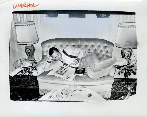 Andy Warhol, Photograph of Fred Hughes on Sofa, 1986 van Andy Warhol, Fotografie te koop op Singulart