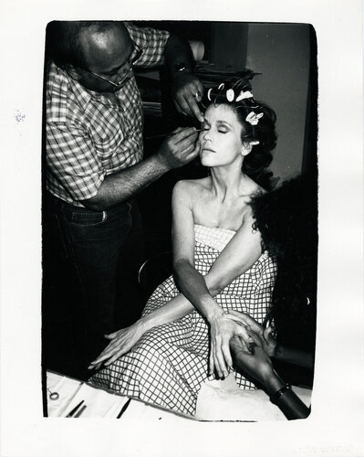 Jane Fonda in hair and makeup at The Factory van Andy Warhol, Fotografie te koop op Singulart