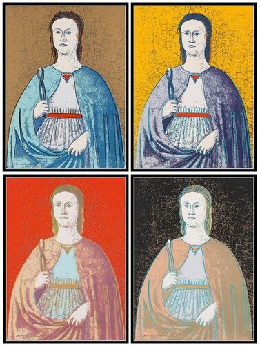 Saint Apollonia (Set of 4, matching numbers) di Andy Warhol, Stampa in vendita su Singulart