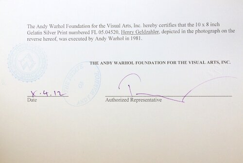 Andy Warhol, Photograph of Henry Geldzahler Lighting a Cigar, 1981 di Andy Warhol, Fotografia in vendita su Singulart