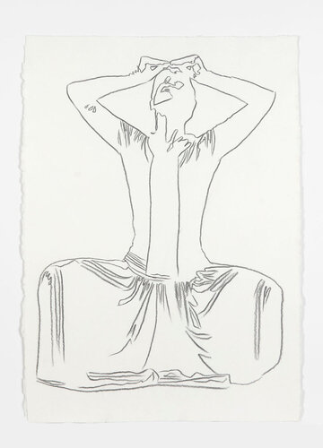 Graphite on paper of Martha Graham by Andy Warhol van Andy Warhol, Werk op papier te koop op Singulart