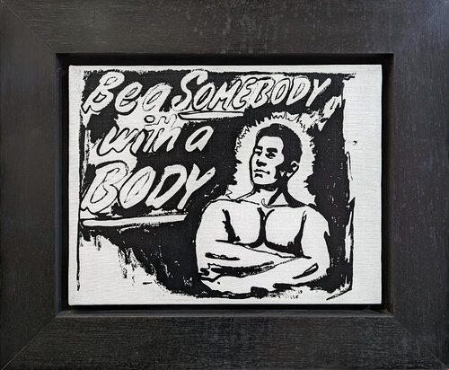 BE A SOMEBODY WITH A BODY di Andy Warhol, Pittura in vendita su Singulart