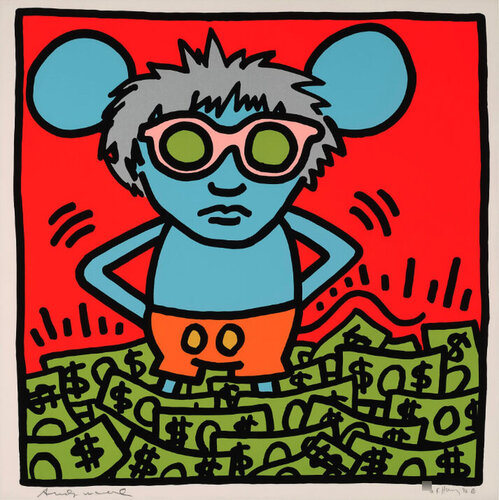 Andy Mouse (Dollar Bills) di Andy Warhol, Stampa in vendita su Singulart
