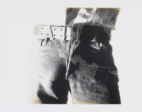 Study for Rolling Stone's 'Sticky Fingers' Album Cover - Polaroid van Andy Warhol, Fotografie te koop op Singulart