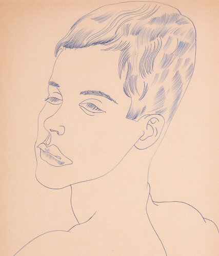Portrait of a Boy (Sleepy) di Andy Warhol, Opera su carta in vendita su Singulart