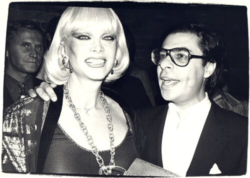 Monique van Vooren, Bob Colacello and Thomas Ammann at Studio 54 van Andy Warhol, Fotografie te koop op Singulart