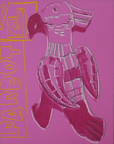 Toy Painting: Parrot (14" x 11") van Andy Warhol, Schilderij te koop op Singulart