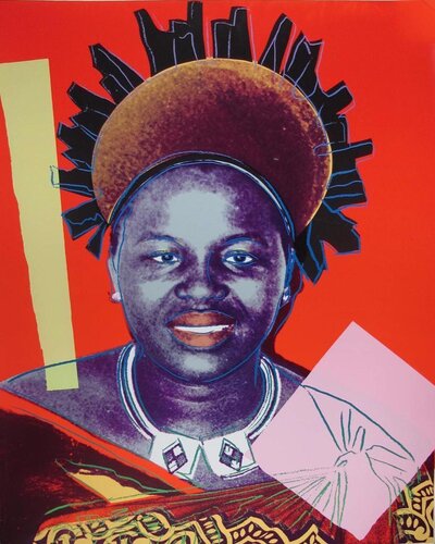 Reigning Queens: Queen Ntombi Twala of Swaziland di Andy Warhol, Stampa in vendita su Singulart