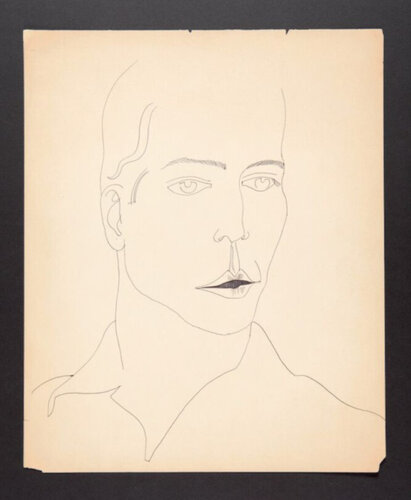 Male Portrait van Andy Warhol, Werk op papier te koop op Singulart