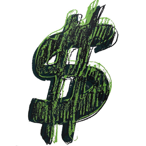 Dollar Sign, Green (FS II.278) van Andy Warhol, Afdruk te koop op Singulart