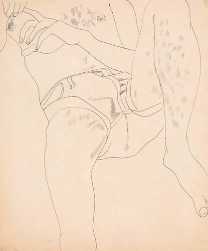 Untitled (Male Lower Torso Partial Figure) van Andy Warhol, Werk op papier te koop op Singulart