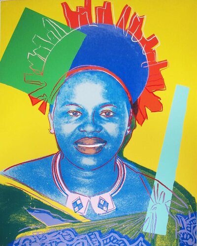 Reigning Queens: Queen Ntombi Twala of Swaziland (C) di Andy Warhol, Stampa in vendita su Singulart