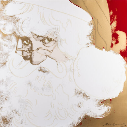 Santa Claus' Color Screenprint with Diamond Dust, 1981 di Andy Warhol, Stampa in vendita su Singulart