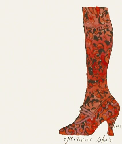 Gee, Merrie Shoes (Red) de Andy Warhol, Obra en papel a la venta en Singulart