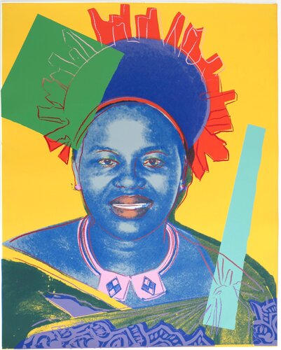 Reigning Queens, Queen Ntombi Twala of Swaziland -unique- van Andy Warhol, Afdruk te koop op Singulart