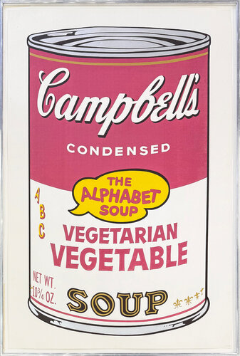 Campbell's Soup Cans II: Vegetarian Vegetable FS II.56 (signed screen print) van Andy Warhol, Afdruk te koop op Singulart