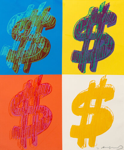 Dollar Sign Quadrant F.S. II 284 di Andy Warhol, Stampa in vendita su Singulart