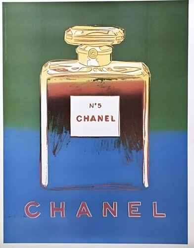 Chanel N5 Perfume - Green di Andy Warhol, Stampa in vendita su Singulart