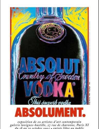 Absolut Vodka Original Vintage Pop Art Poster von Andy Warhol, Druck kaufen auf Singulart