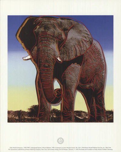 Endangered Species: African Elephant van Andy Warhol, Afdruk te koop op Singulart