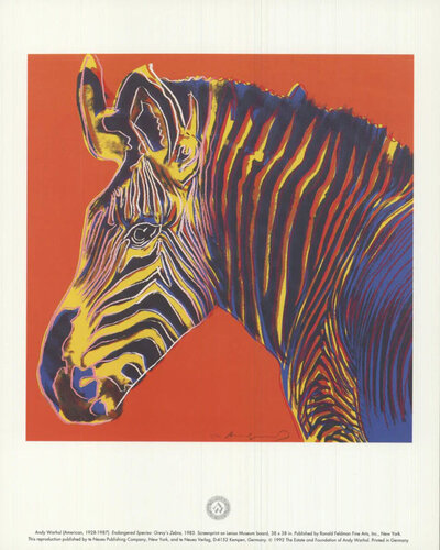 Endangered Species: Grevy's Zebra di Andy Warhol, Stampa in vendita su Singulart