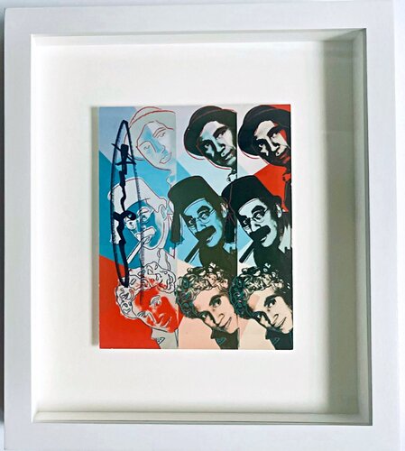 Andy Warhol - Marx Brothers promotional card - Hand Signed by the artist van Andy Warhol, Afdruk te koop op Singulart