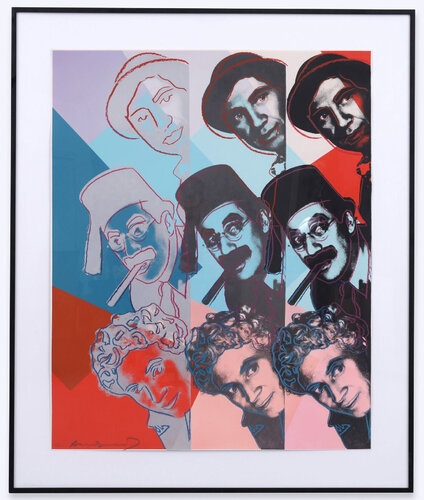 The Marx Brothers FS II.232 (hand signed screen print) di Andy Warhol, Stampa in vendita su Singulart