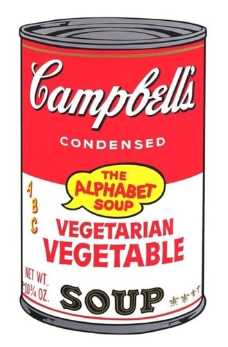 Campbell's Soup Can: Vegetarian Vegetable Soup (11.56) by Andy Warhol, Print for Sale on Singulart