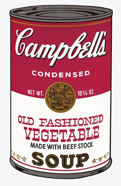 Campbell’s Soup Can II: Old fashioned Vegetable Soup (F. & S. II.54) Andy Warhol