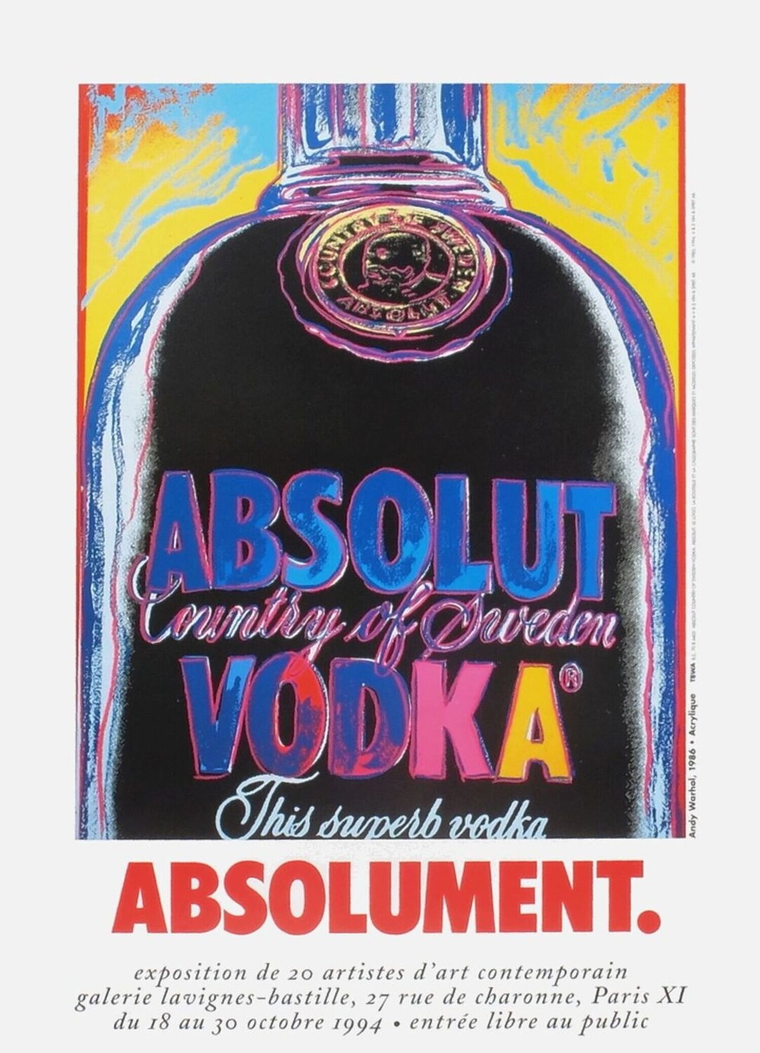 Vodka Absolut - Expo 94 Andy Warhol Stampa in vendita