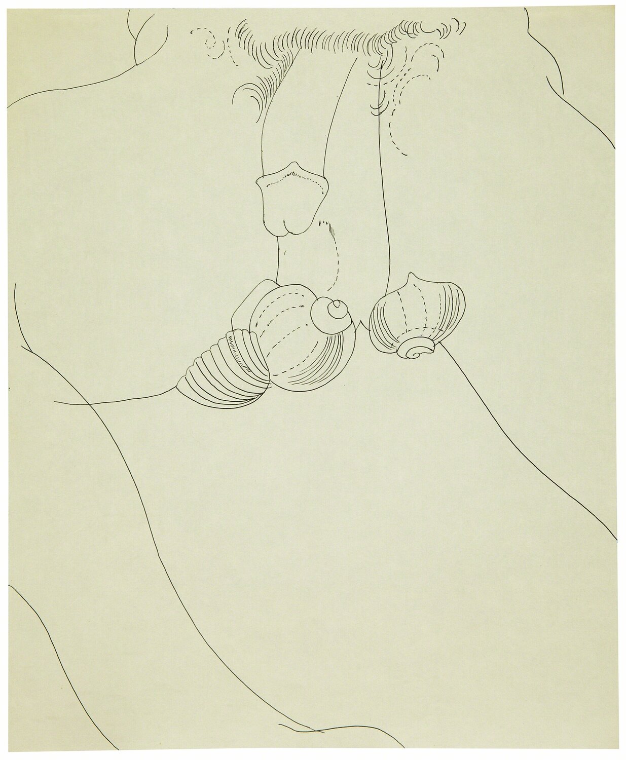 Male Nude with Shells Andy Warhol Werk op papier te koop