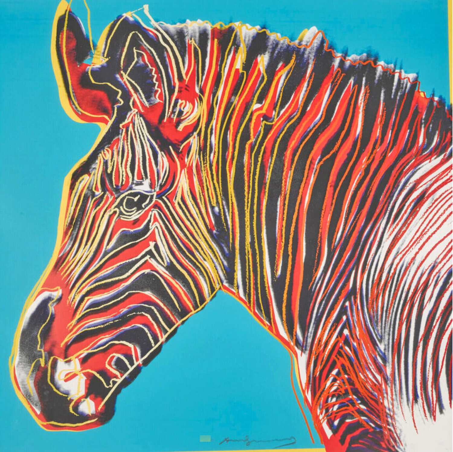 Grevys Zebra (FS II.300) Andy Warhol Stampa in vendita