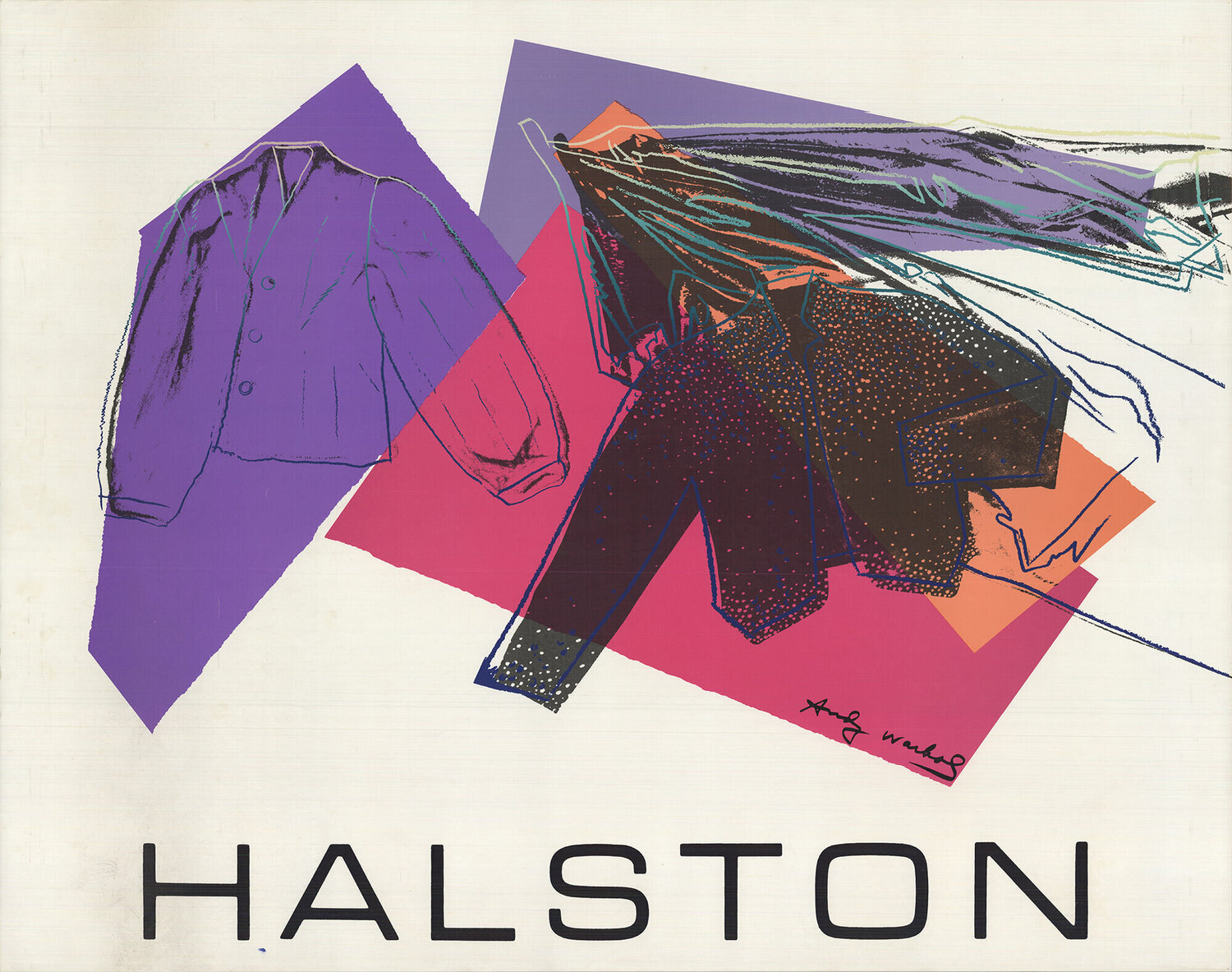 Halston Advertising Campaign Poster Andy Warhol Stampa in vendita